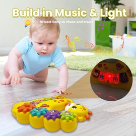 Baby Piano Keyboard Toys 12-18 Month Early Learning Light Up Music Toys Infant Gifts for 1 Year Old Boys Girls (Giraffe - B)