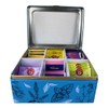 MediMuc Tea Bag Box, Blue, Rectangular Tea Bag Tin with