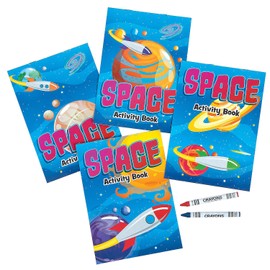 Fun Express Space Activity Books with Crayons