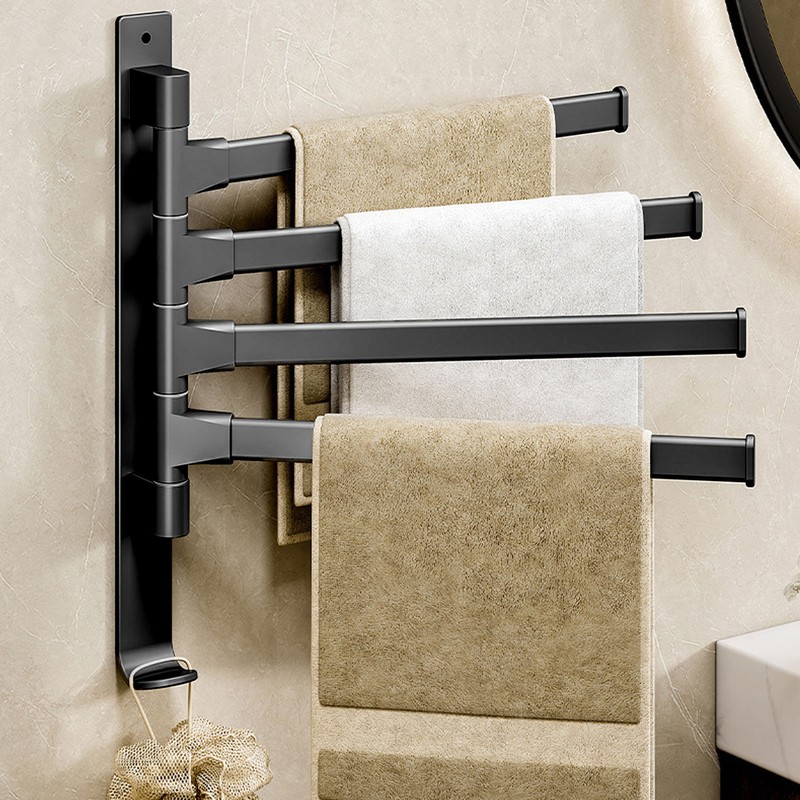 Swivel Towel Rack 5 Arm Swivel Towel Bar Wall Mounted