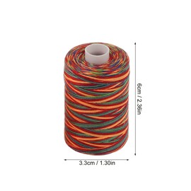 AUNMAS 10Pcs Embroidery Machine Thread, 6 x 3.3cm Polyester Variegated Diverse Colors Polyester Thread Sewing Machine Thread Decorative Stitching