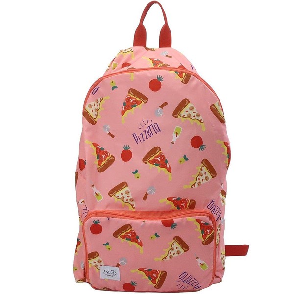 Marushin Eco Backpack yup Yami Pizza Yap Approx. H 17.7 x W 11.8 x D 4.3 inches (45 x 30 x 11 cm) (when stored: H 5.9 x W 9.1 x D 0.8 inches (15 x 23 x 2 cm); Fashionable 0585002400