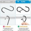 HIDOSNG 20Pcs S Hooks with Safety Buckle, 3.5 inch Heavy