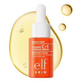 E.l.f. SKIN Bright Icon Suero Facial con Vitamina C, E y Ácido Ferúlico, Iluminador, Vegano, 15 ml