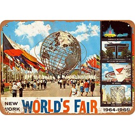 RetroRust 10 x 14 METAL SIGN - 1964 World's Fair New York City - Vintage Rusty Look