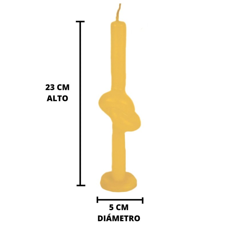 Luz María- Vela deshacedor de nudos color "Amarillo" (Creatividad, comunicación,