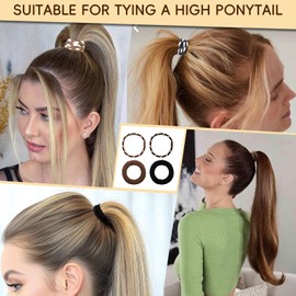 Blonde hair ties for women, 40pcs not harming, Girls hair bands,Bracelests hair ties for men women,Bow tie elastic band for thick, for girl gift, Elastie bands