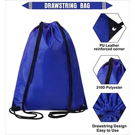 WESTWOOD FOX Drawstring Gym Bag String Bags Gym Sack Backpack PE Bags for Women Men Trainer Swimming Bag Travel Beach School Holidays Suitable for Sports,kids,Boys,Girls (Jet Blue, 1 pc)