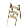 3 Step Ladder, Folding Ladder Stool, Wider Upgraded Non-Slip Treads,