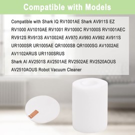 Bvhonwe 6 Pack IQ Base Pre-Motor Foam Replacement Filters for Shark IQ R101AE RV1001AE AV912S AV1010AE RV1000 AV970 AV993 AV1002AE Shark AI AV2501S AV2501AE RV2502AE RV2520AOUS Robot Vacuum Cleaner
