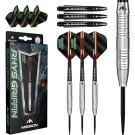 Mission | Rhys Griffin Darts | Steel Tip | 95% Tungsten | Multiple Weights (22, Grams)