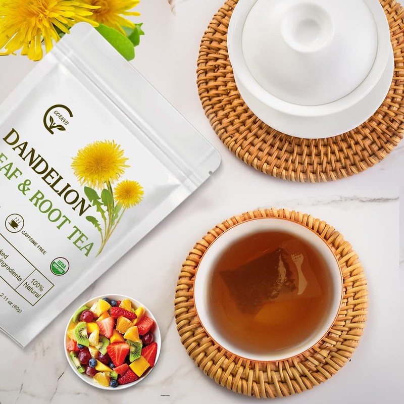 Organic Dandelion Leaf & Root Tea, Supports Kidney Function and
