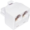 kenable RJ11 4 Wire 2 Way Adapter Dual RJ11 Sockets