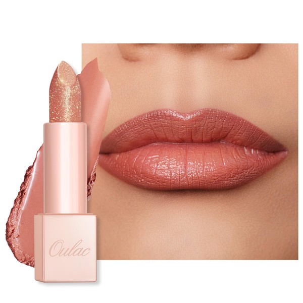 Oulac Moisturizing Peach Lipstick for Girls Moisture-Rich Tinted Lip Balm
