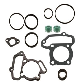 YJGZSVK Cylinder Head Intake Exhaust Valve & Top End Gasket Kit Compatible with Yamaha Grizzly 125 YFM125G 2004-2013