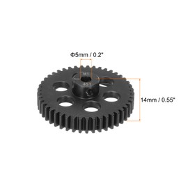 DMiotech M1 45T Steel 5mm Hardened Pinion Motor Gear for RC Car Brushed Replacement Brushless Motors, RC Applications for DIY RC Boat Drone
