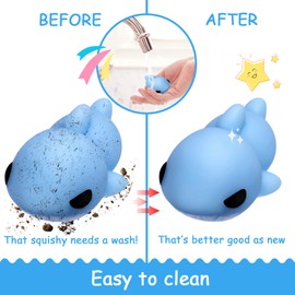 POKONBOY 30 Pcs Squishies Mochi Toys, Mini Kawaii Squishy Sea Animals Squeeze Stress Relief Toys Easter Basket Stuffers Christmas Birthday for Kids