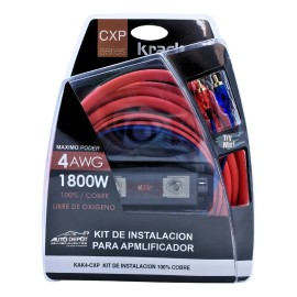 Kit De Instalacion Amplificador Cal 4 Krack 100% Cobre 1800w