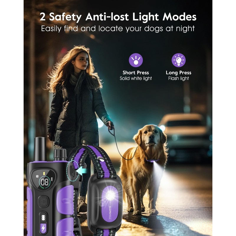 SLOPEHILL Dog Shock Collar,4200FT Dog Training Collar with Remote,IPX8 Waterproof