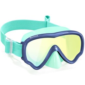 Vvinca - anteojos de natación para niños con funda para la nariz, antiempañamiento/UV para niños y niñas de 3 a 15, correa de tela sin tirones de pelo