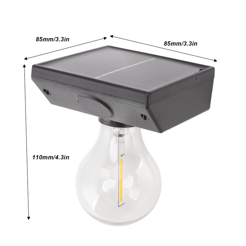 Solar Bulb Lamp Waterproof Decorative LED Shed Tungsten Bulb Wall