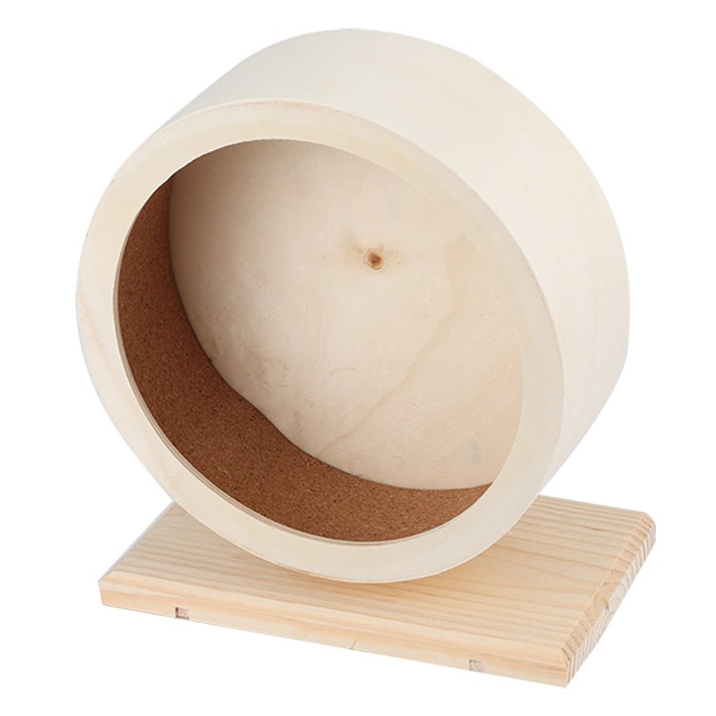 Hamster Small Pets Wooden House Funny Wheel Running Rest Nest