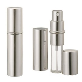 Shiny Metallic Sleek Spray Atomizer for Essential Oil Aromatherapy Perfume Cologne Wholesale Quantities Available (12 ml. Pack of 25, Silver)