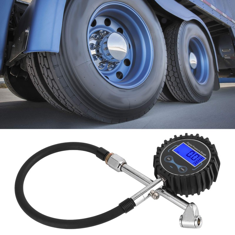XHIKOWAT Universal Digital Tire Inflator Pressure Gauge LCD Display for