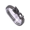 LANGHONG Norse Viking Wolf Bracelet Men's Stainless Steel Mesh Chain