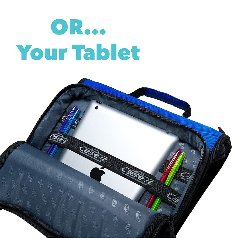 Case-it Universal Zipper Binder | 2-Inch O-Rings, 13-Inch Laptop/Tablet Padded