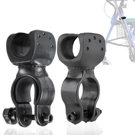 LODMOD Cane Holder for Drive Rollator, Walker, Wheelchair - Universal Crutches Stick Bracket Accessories, 1.1" ID, 2 Pcs