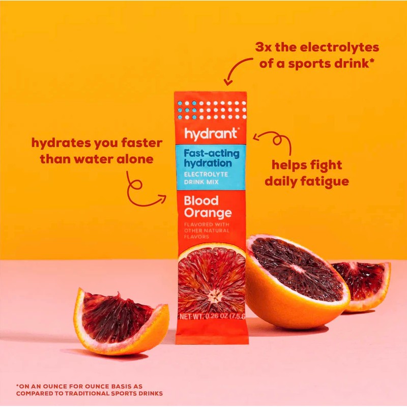 Hydrant - Hydration Powder, Blood Orange Flavor, 30 Individual Instant