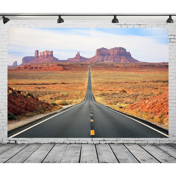 CORFOTO 7 x 5 ft Red Rock Canyon Empty Road