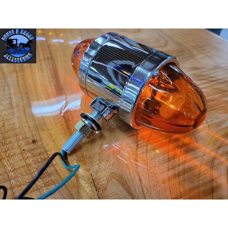 GRAND GENERAL WATERMELON LIGHT AMBER GLASS DOUBLE FACE CHROME DIE