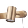 Globe Electric 59469 3-Light Plug-in Track Lighting, Matte Brass, Bulb