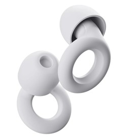 Deciboo Quiet Ear Plug - Ultra Comfy Reusable Hearing Protection Soft Earplug for Sleep, Deep Focus, Travel, Noise Sensitivity - 26db Noise Reduction (White)