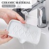 ANTIS'S HOME Ceramic Soap Dish with Drainage, Self-Draining Soap Holder