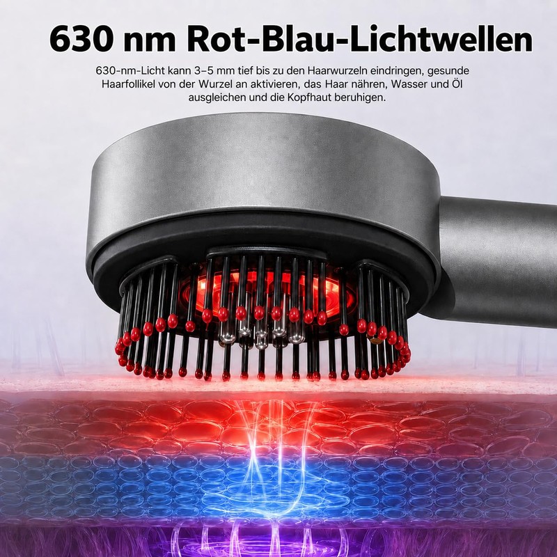 Electric Head Massager with Hair Oil Applicator, 72 Bristles, 3