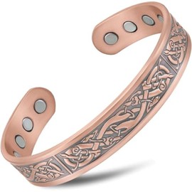 MagnetRX MagnetRX? Magnetic Copper Bracelets for Men C Effective 99.9% Pure Copper Bracelet for Men C Adjustable Copper Magnetic Bracelets (Viking)