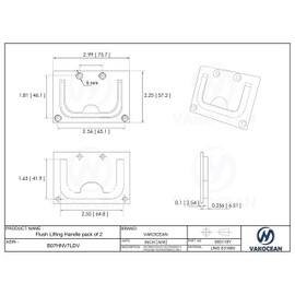 Vakocean 316 Stainless Steel Ring Pull Handle Pack of 2