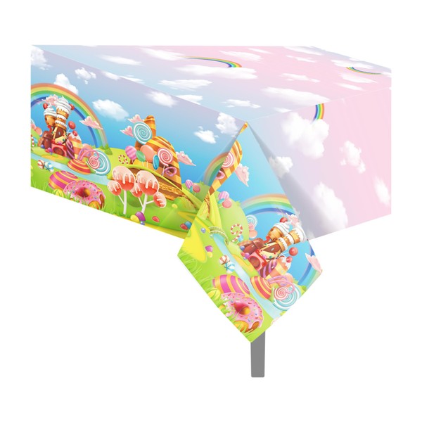 2 Pcs Lollipop Party Tablecloth Candy Land Tablecloths Candyland Themed