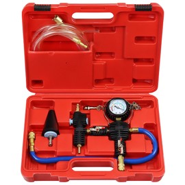 ADAFIRST Coolant Vacuum Refill Kit, Cooling System Radiator Vacuum Purge & Fill Tool Set, Automotive Coolant Filler with Universal Adapter Hoses for Car Motorcycle Truck Airlift Use Red