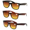 V.W.E. 3 Pairs Classic Spring Hinge Blue Blocking Outdoor Sunglasses