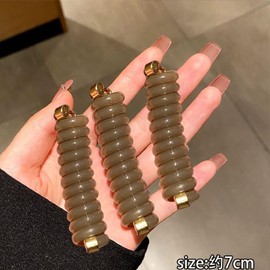 Generic Spiral Hair Ties Phone Cord Elastic Hair Bands No Damage Scrunchies for Women Coil Holders Hair Ties for Thin Thick Hair Straight Ponytail Hair Accessories 6pcs