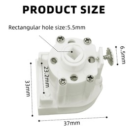 2PCS Roman Blind Control Mechanism Uits with Covers, Roller Blind Spare Parts, White Plastic Control Units for Roman Blind Track Replacement Accessories - 5.5mm Rod Track Replacement