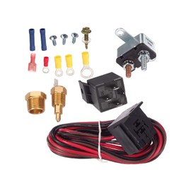 175-185 Degree Electric Cooling Fan Thermostat Kit Temperature Relay Wiring Switch Accessories
