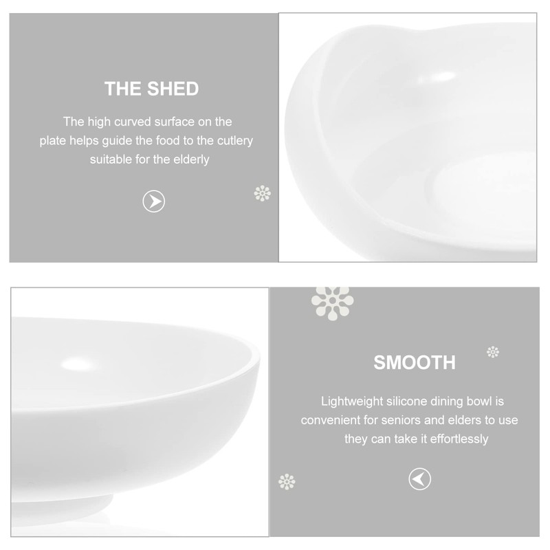 DOITOOL Elderly Bowls, Adaptive Bowl, Scoop Plate with Suction Base,