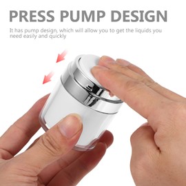 Lurrose Travel Skincare Containers 2Pcs Airless Pump Jars Lotion Dispenser With Pump Acrylic Airless Cosmetic Container for Toiletries Moisturizer Cream, 30Ml Vacuum Container