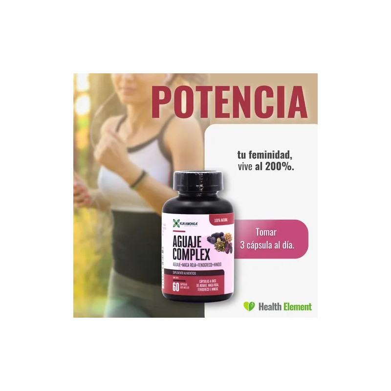 Aguaje Complex 60 Cápsulas - Fenogreco + Hinojo + Maca