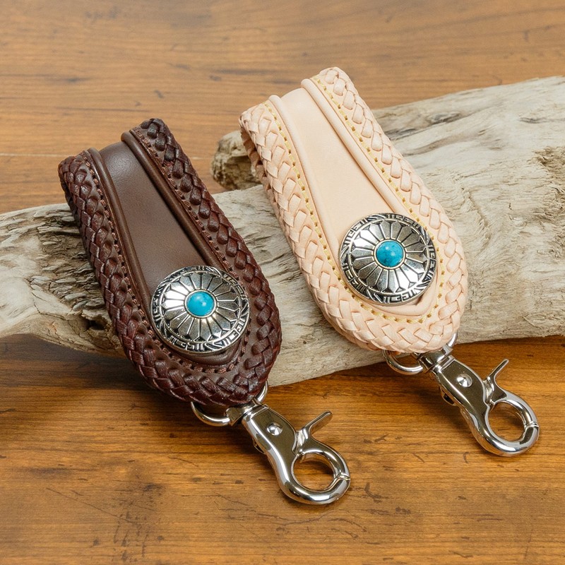 Gravedad Cowhide Men's Belt Loop Genuine Leather Key Chain Leather